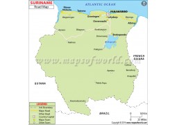 Suriname Road Map - Digital File