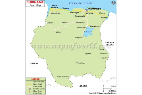 Suriname Road Map