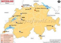 Switzerland Airports Map - Digital File