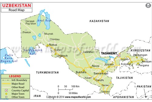 Uzbekistan Road Map