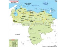 Venezuela Road Map - Digital File