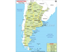 Argentina Road Map - Digital File