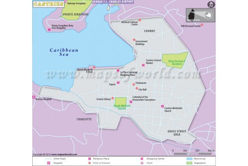 Castries City Map