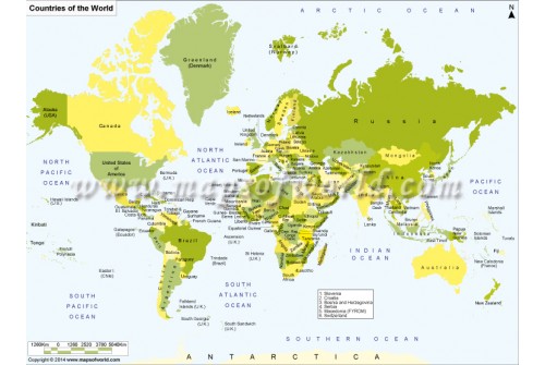 Countries of The World Map