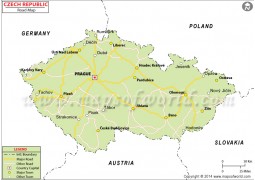 Czech Republic Road Map - Digital File