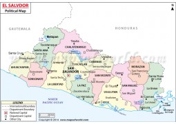 El Salvador Political Map - Digital File