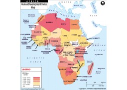 Human Development Index Map of Africa - Digital File