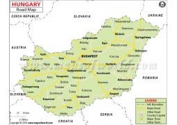Road Map of Hungary - Digital File