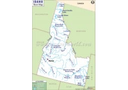 Idaho River Map - Digital File