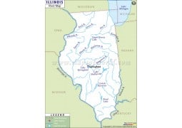 Illinois River Map - Digital File