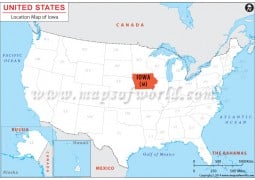 Iowa Location Map - Digital File