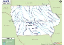 Iowa River Map - Digital File