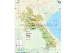 Laos Map - Digital File
