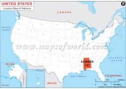 Location Map of Alabama - Digital File