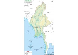 Myanmar River Map - Digital File