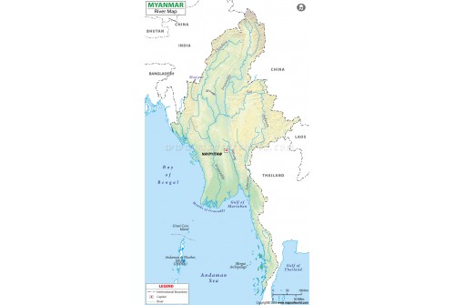 Myanmar River Map