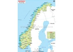 Norway Road Map - Digital File