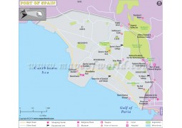 Port of Spain City Map - Digital File