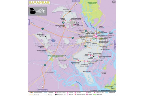 Savannah City Map