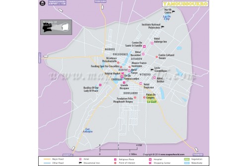 Yamoussoukro City Map
