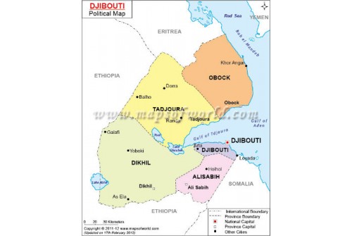 Djibouti Political Map