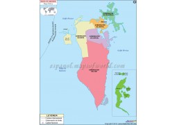Bahrain Map in Spanish - Digital File