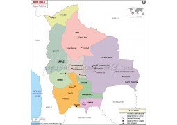 Bolivia Map in Spanish - Digital File