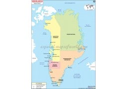 Greenland Map in Spanish - Digital File