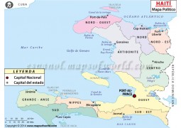 Haiti Map in Spanish - Digital File