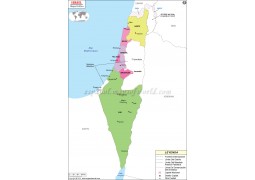 Israel Map in Spanish - Digital File