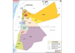 Jordan Map In Spanish - Digital File