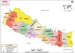 Nepal Map in Spanish Language - Digital File