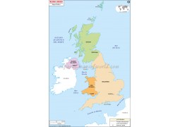 United Kingdom Spanish Map - Digital File