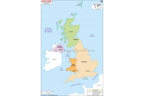 United Kingdom Spanish Map