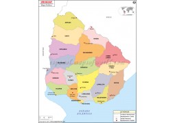 Uruguay Map in Spanish Language - Digital File