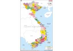 Vietnam Map In Spanish - Digital File