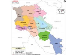 Armenia Map in French - Digital File