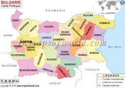 Bulgaria Map in French - Digital File
