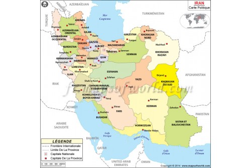 Iran Map in French