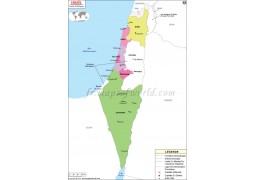 Israel Map in French - Digital File