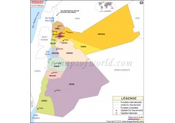 Jordan Map In French - Digital File