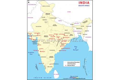 India Bauxite Mines Map