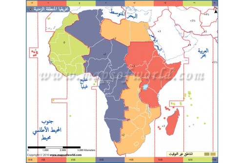 Africa Time Zone Arabic