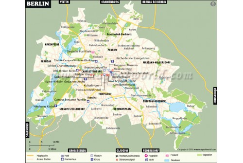 Berlin City Deutsch Map