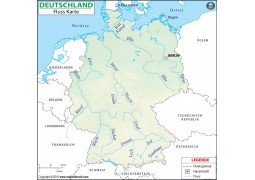 Germany River Deutsch Map - Digital File