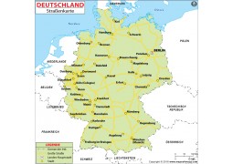Germany Road Deutsch Map - Digital File