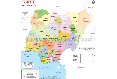 Nigeria Political Map German
