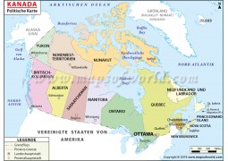 Canada Political Deutsch Map - Digital File