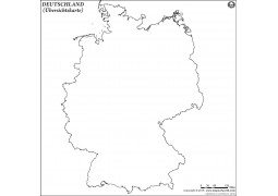 Germany Outline Deutsch Map - Digital File