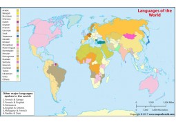 Sprachen der Welt (Map of the World Languages) - Digital File